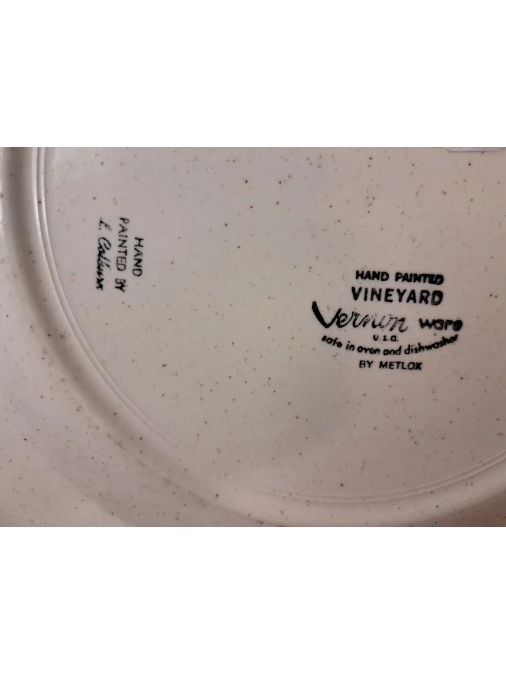 Vtg Set-2 Metlox Vernon Ware 